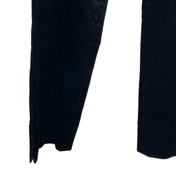 Milly of New York Black Corduroy Silk Blend Pants Women’s Size 0 Minimalist - Picture 5 of 11